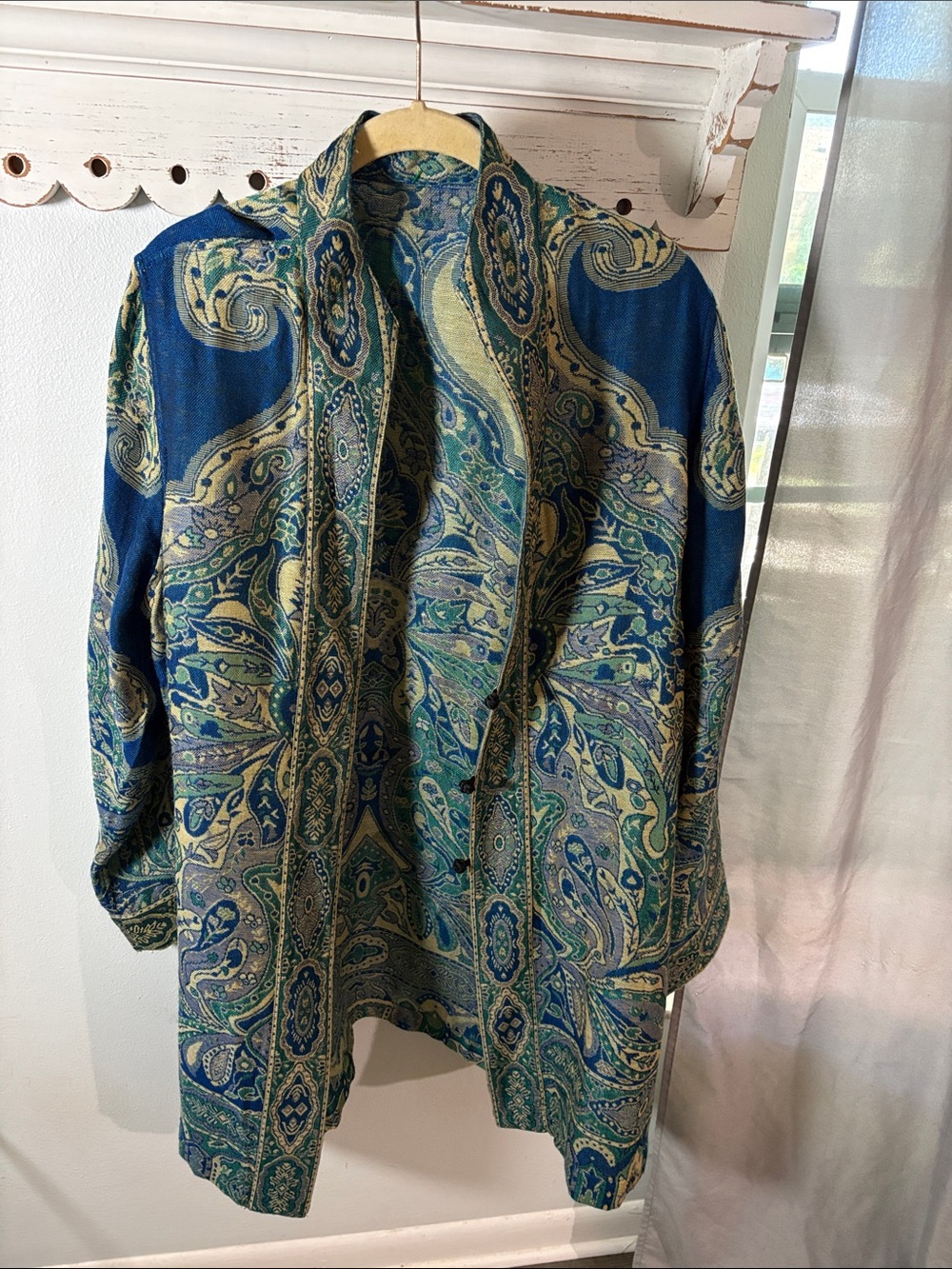 Paisley Pattern Blue & Green Jacket